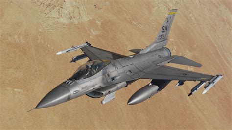 F-16C Block 25 cockpit featuring glass displays and HUD