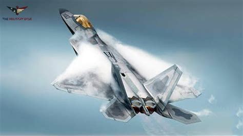 f-22 raptor executing evasive maneuver with electronic countermeasures