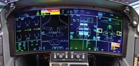F-35 cockpit displays showing advanced sensor fusion and digital mission systems