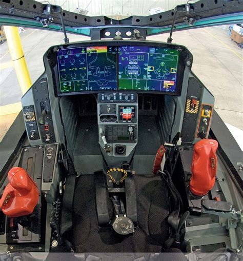 F-35 cockpit layout with side-stick and throttle control