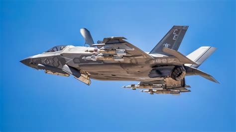 F-35 in beast mode with a full external weapons loadout