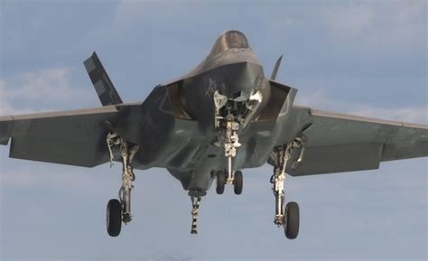 F-35 Lightning II evading simulated electronic warfare attacks in combat drills