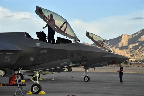 F-35 Lightning II maintenance hangar Hill Air Force Base Utah technicians working
