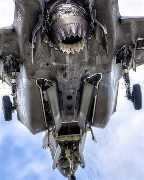 F-35B Lightning II vertical landing showing LiftSystem and swiveling exhaust nozzle