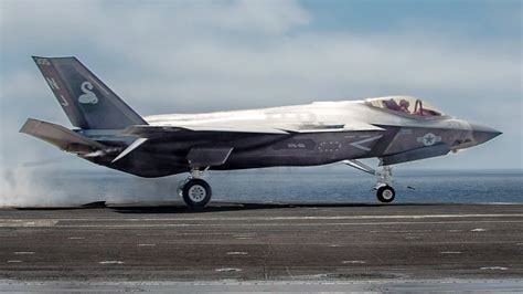 F-35C preparing to receive fuel from an F/A-18E over the Pacific