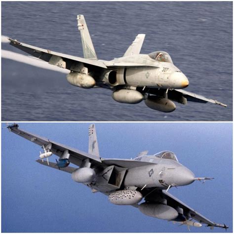 F/A-18 Super Hornet alongside the F-35C aircraft