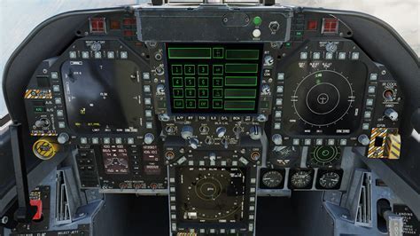 F/A-18 Super Hornet cockpit display with gun reticle on HUD
