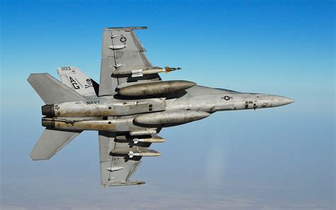 F/A-18 Super Hornet with full combat loadout