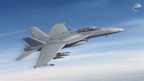 F/A-18E Super Hornet Block III with conformal fuel tanks and ARS pod