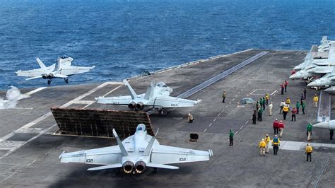 F/A-18F on the deck of a U.S. Navy aircraft carrier