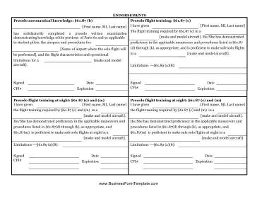 FAA MOSAIC proposal summary document with pilot endorsements and aircraft types shown