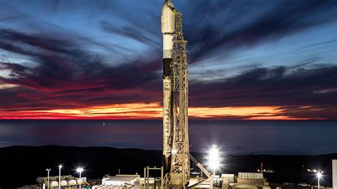 Falcon Heavy carrying military payload lifting off from Vandenberg Space Force Base
