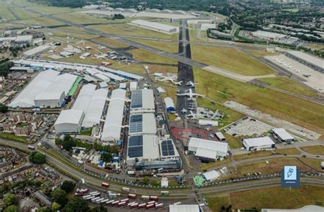 Farnborough International Airshow runway and exhibition grounds