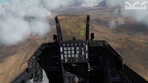 Field operation scene featuring an F-16 cockpit with the upgraded Caution Warning Panel in active use
