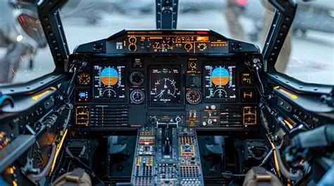 Fighter jet cockpit with advanced weapon systems