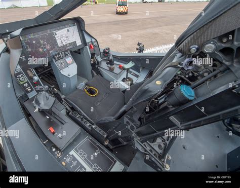 fighter jet F-35 Lightning II cockpit interior close-up