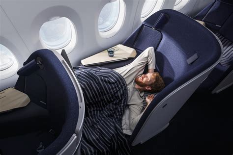 Finnair Airbus A350 cabin on long haul Japan route from Helsinki