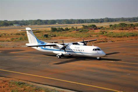 FitsAir ATR 72-200 preparing for departure at Jaffna International Airport