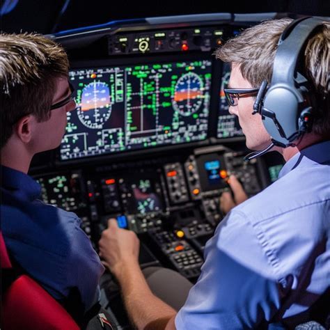 flight instructor reviewing flight maneuvers