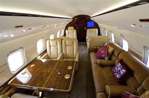 floral arrangement adorning private jet interior