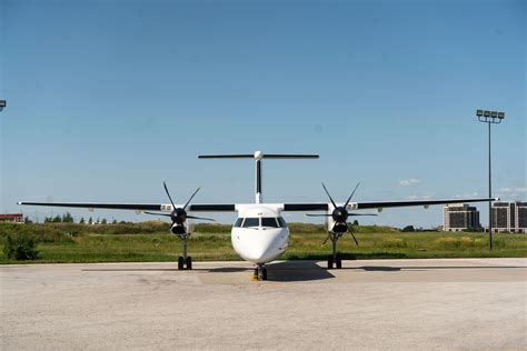 flybe dash 8 q400 on tarmac at leeds bradford airport in 2022