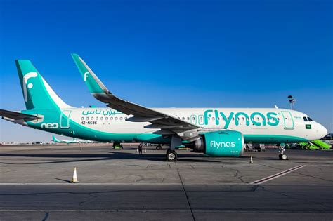 Flynas Airbus A320neo landing at Riyadh King Khalid Airport