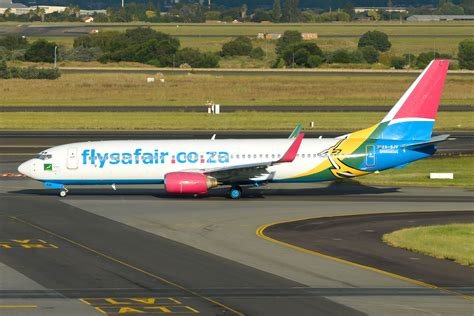 FlySafair Boeing 737 on domestic flight to Durban from Johannesburg