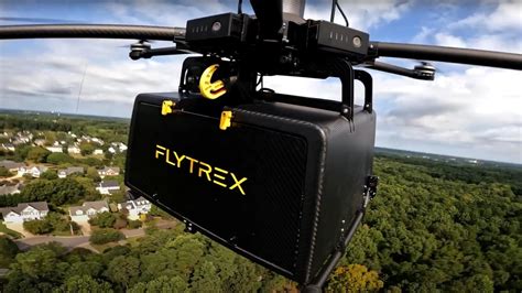 flytrex drone base station in frisco preparing for multiple doordash deliveries