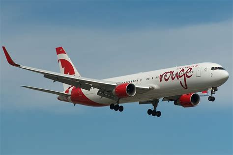 Former Air Canada Rouge Boeing 767-300ER in flight