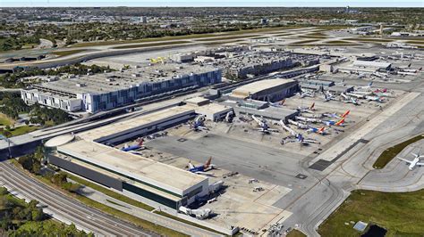Fort Lauderdale-Hollywood International Airport low cost carrier terminals aerial view