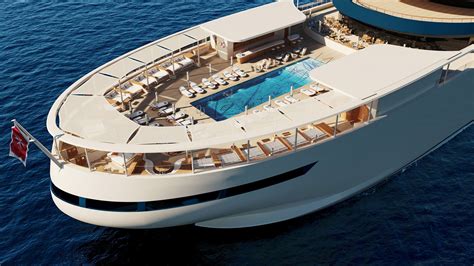 Four Seasons Yacht tender boats approaching Mediterranean coastal village