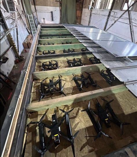 FPV drones concealed in modular launch structures used during Operation Spiderweb