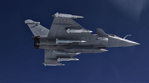 French Air and Space Force Rafale armed with Meteor missiles on runway