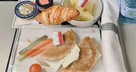 french cuisine served in air france business class
