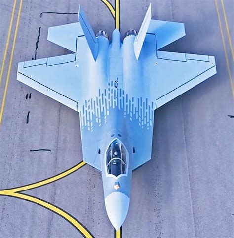 Front view of TAI TF Kaan showing F-22-inspired nose and intake design