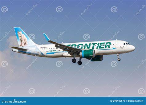 Frontier Airlines Airbus A320neo at Dallas Fort Worth International Airport for Costa Rica service