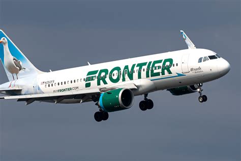 Frontier Airlines Airbus A320neo departing Las Vegas for Boise with desert landscape and airport runway