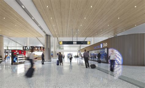 future biometric security gates and terminal rendering at Dulles International Airport