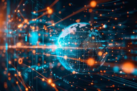 futuristic satellite network data streams Earth space economy visualization