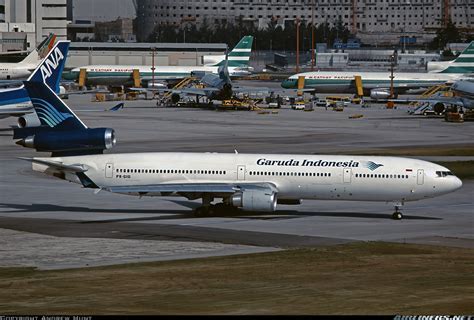 Garuda Indonesia McDonnell Douglas MD-11 parked at Jakarta airport apron