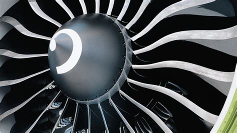 GE90 engine undergoing stress test with open cowling