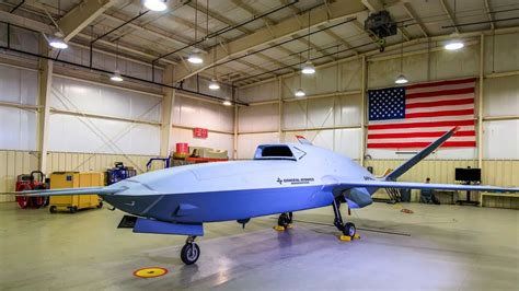 General Atomics XQ-67A drone with MQ-20 Avenger for scale
