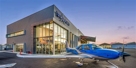 General aviation aircraft parked at Montgomery Aviation FBO facilities