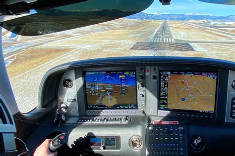 general aviation pilot preparing for stop-and-go landing on long runway