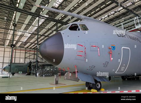 German A400M loading heavy military equipment at Wunstorf Air Base