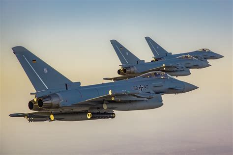 German Luftwaffe Eurofighter Typhoon EK electronic warfare fighter with advanced radar