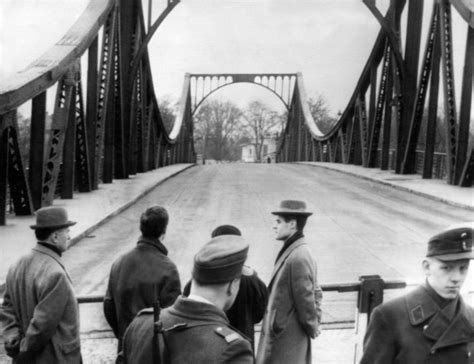 Glienicke Bridge Berlin during 1962 Cold War prisoner exchange