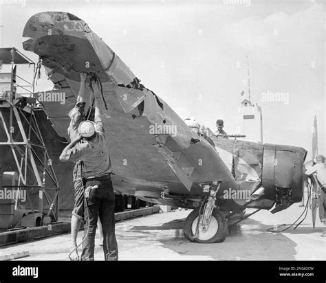 grounded CW-21 wreckage after Japanese air raid in Java 1942