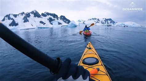 guided kayaking expedition through Antarctic ice channels