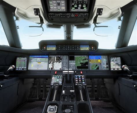 Gulfstream G800 flight deck with symmetry system and touch-screen avionics